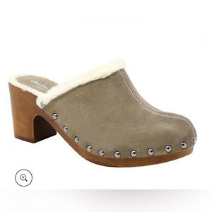 Charles David Taupe Suede Mules - Livid Size 39